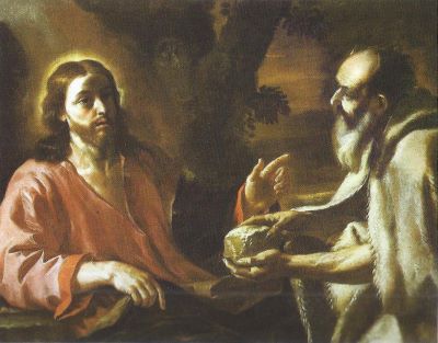 Cristo tentato dal diavolo - Mattia Preti, Galleria Spada - Roma.jpg