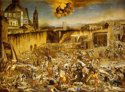 aa fig. 1  - Micco  Spadaro- Largo Mercatello durante la peste a Napoli del 1656 - Napoli museo di San Martino.jpg