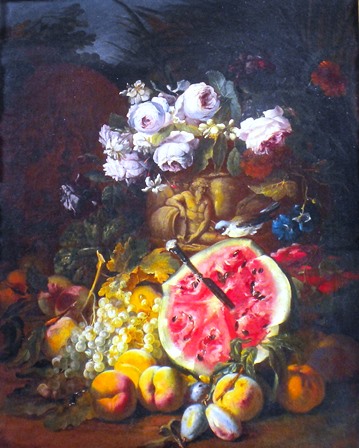 zz - fig. 9 -  Abraham Brueghel - Natura morta di fiori e frutti - 95 -  73 - Italia collezione privata.JPG