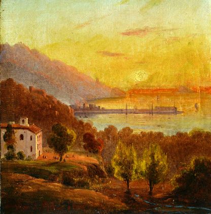 01 - Anton Sminck van Pitloo, Tramonto a Castellammare, 1828, collezione privata.jpg