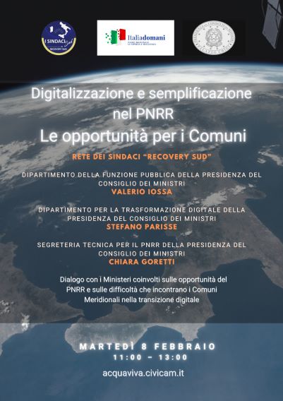TRANSIZIONE DIGITALE, I SINDACI DEL SUD INCONTRANO I TECNICI DEL PNRR.jpeg